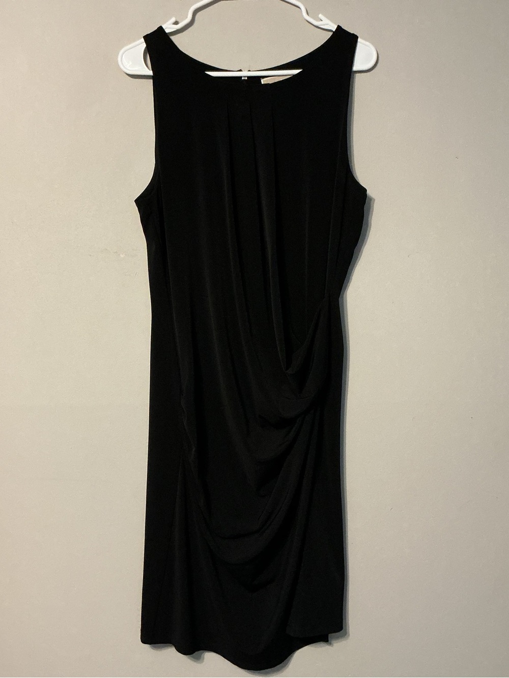 Michael Kors Black Sleeveless Draped Dress